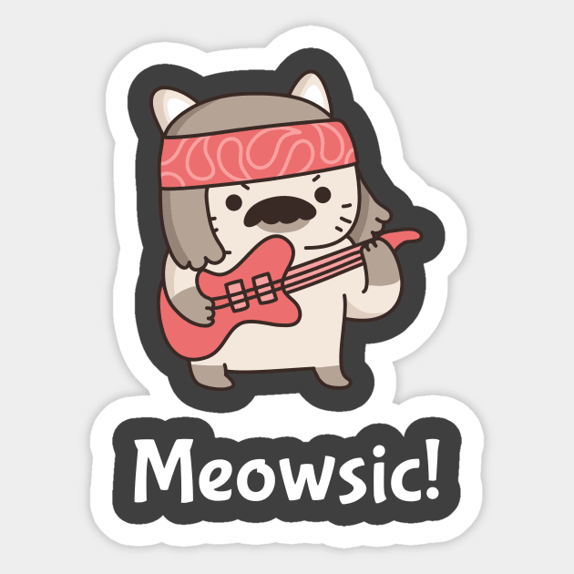 Cat plays music Sticker by Purrfect Shop